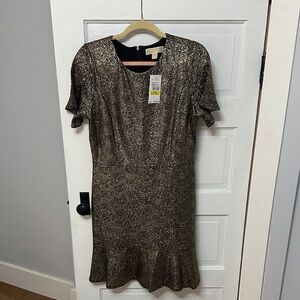 Michael Kors Gold Metallic Mini Dress